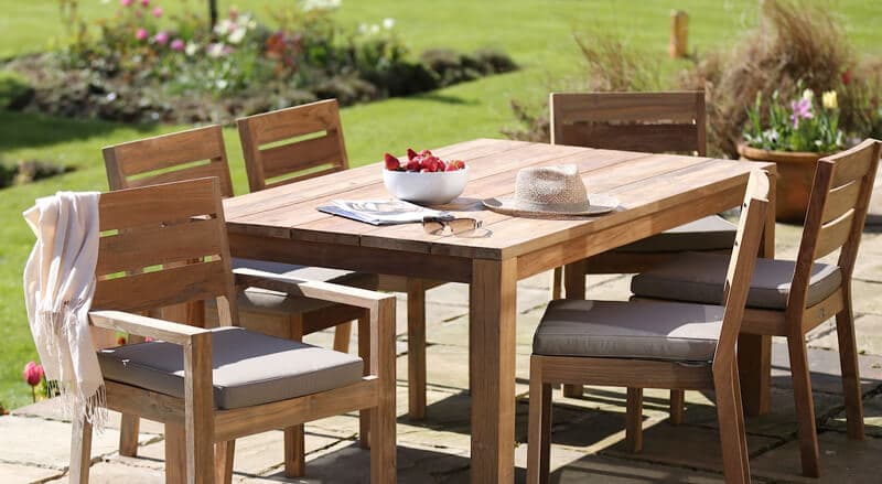 Garden wooden table and chairs