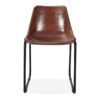 Brown Leather Bucket Chair
