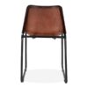 Brown Leather Bucket Chair