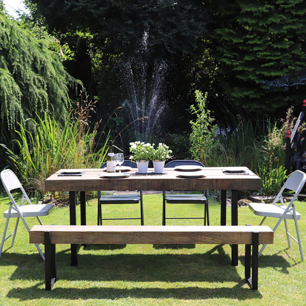 Trestle frame outdoor table