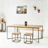 Industrial Rustic Reclaimed Wood Table - Y Base